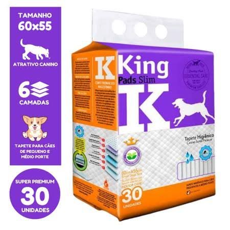Tapete Higiênico para Cachorro Pet King Pads Slim 60x55 com 30 Un - Imagem 3